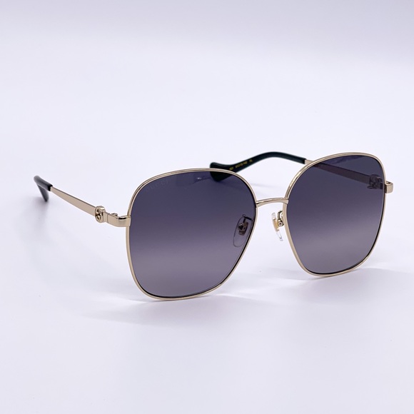 NEW GUCCI GG1089SA 001 + GOLD CHAIN NEW COLLECTION SUNGLASSES GUCCI - Picture 9 of 16
